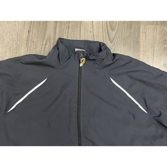 Adidas Windbreaker Jacket Womens Large Gray Full Zip Vented Running - Picture 3 of 8